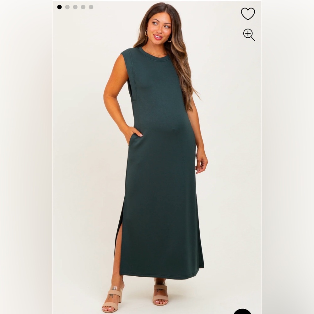 Pinkblush Dark Green Midi Dress